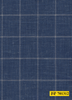701312/P3-22109 Blue With Cream Check Suit Fabric