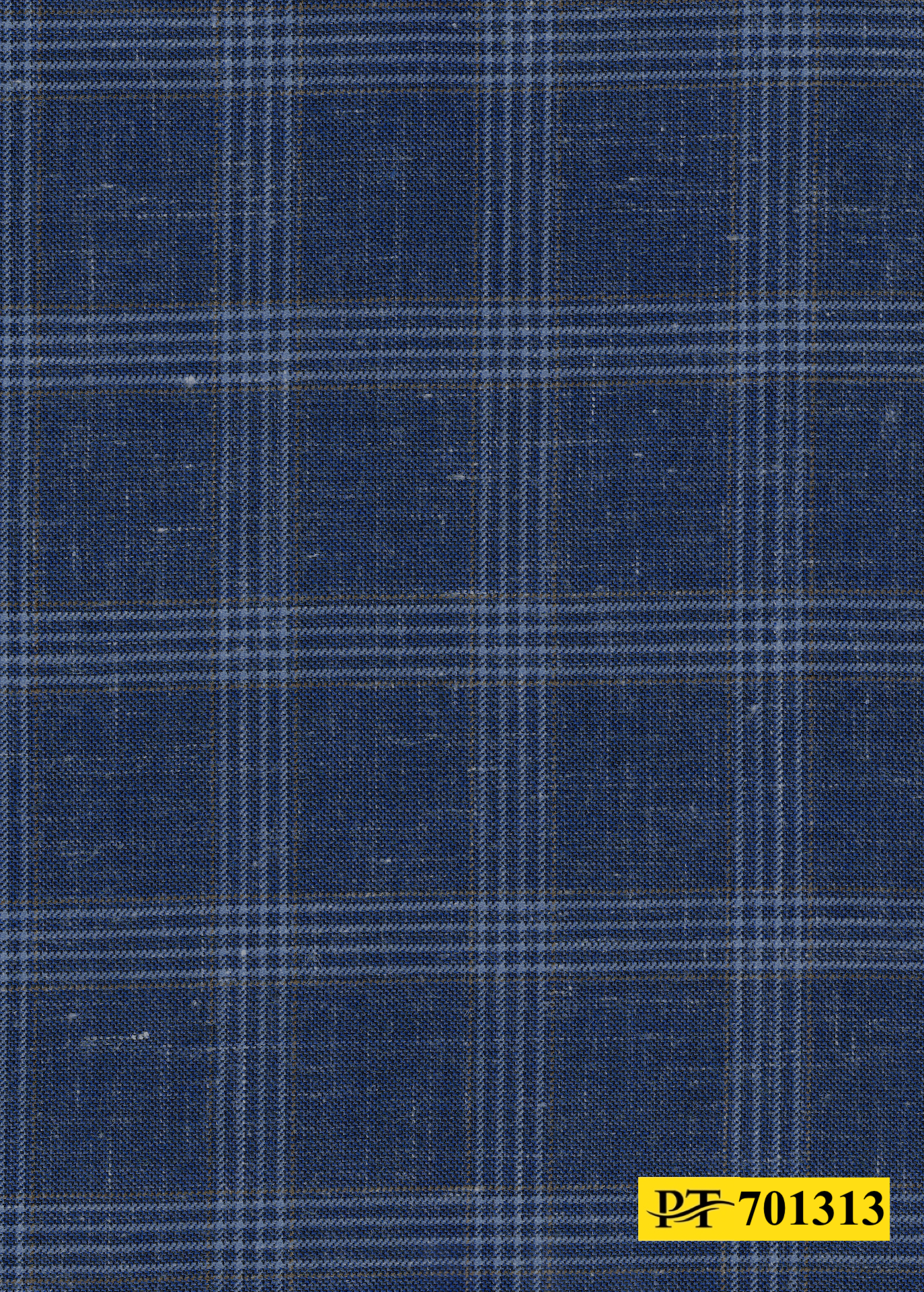 701313/P3-22110 Royal Blue With Light Blue & Brown Check Pants Fabric