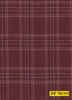 701315/P3-22112 Burgundy With Black & Light Pink Check Suit Fabric