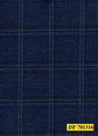 701316/P3-22113 Navy With Light Blue & Black Check Suit Fabric