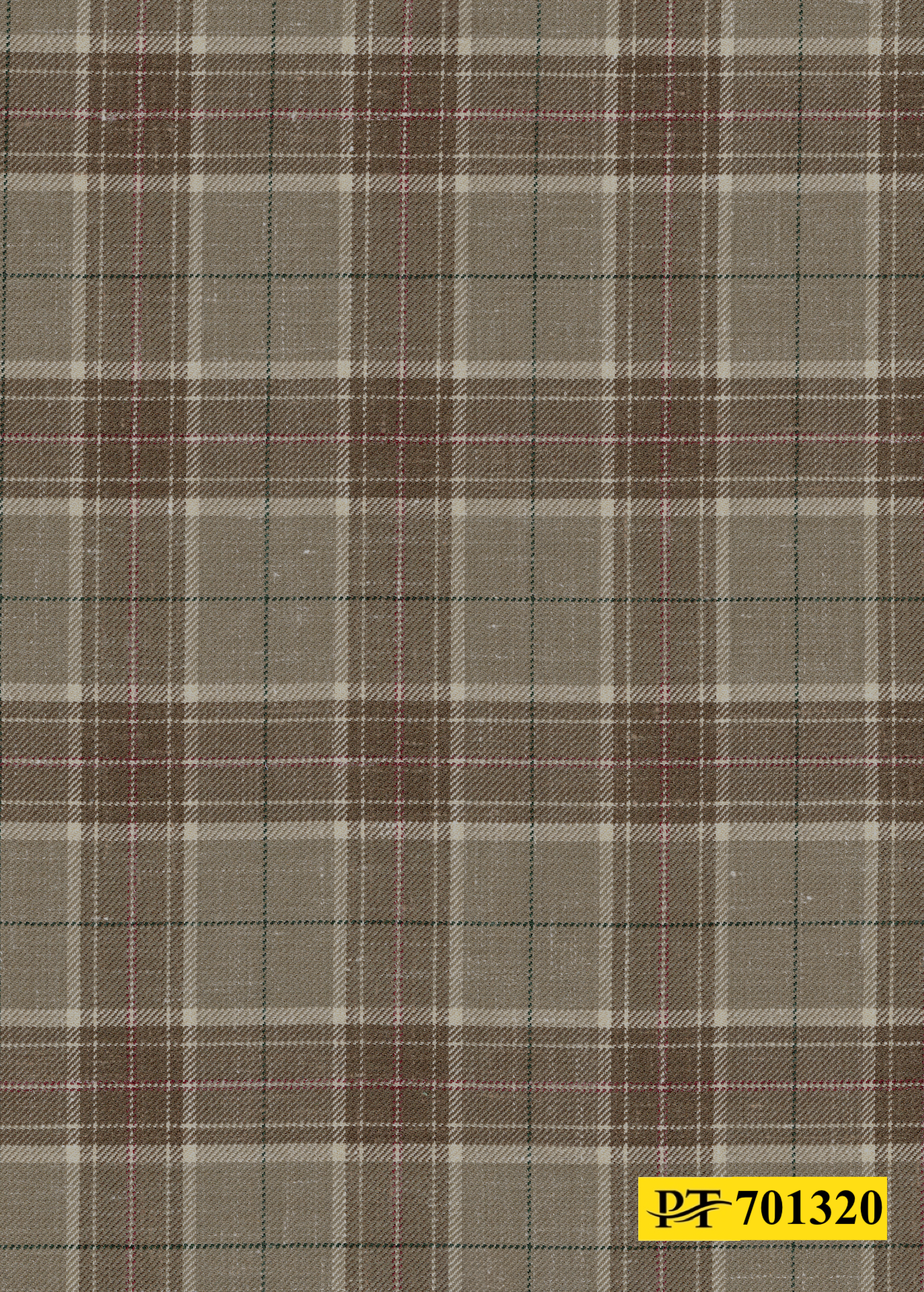 701320/P3-22117 Brown, Red & Navy Check Suit Fabric