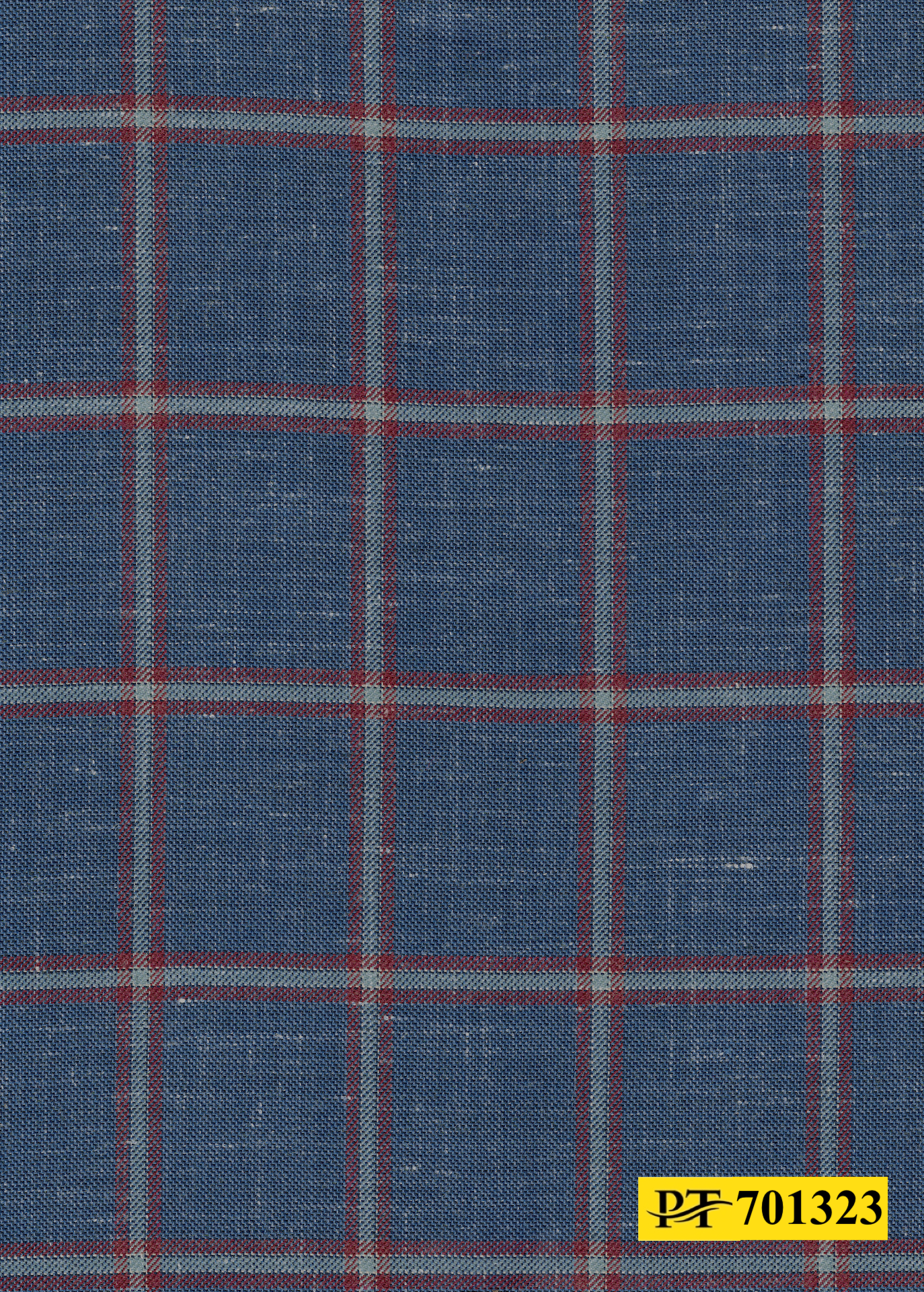 701323/P3-22120 Blue With Red Check Suit Fabric