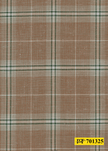 701325/P3-22122 Light Brown With Green & Cream Check Pants Fabric