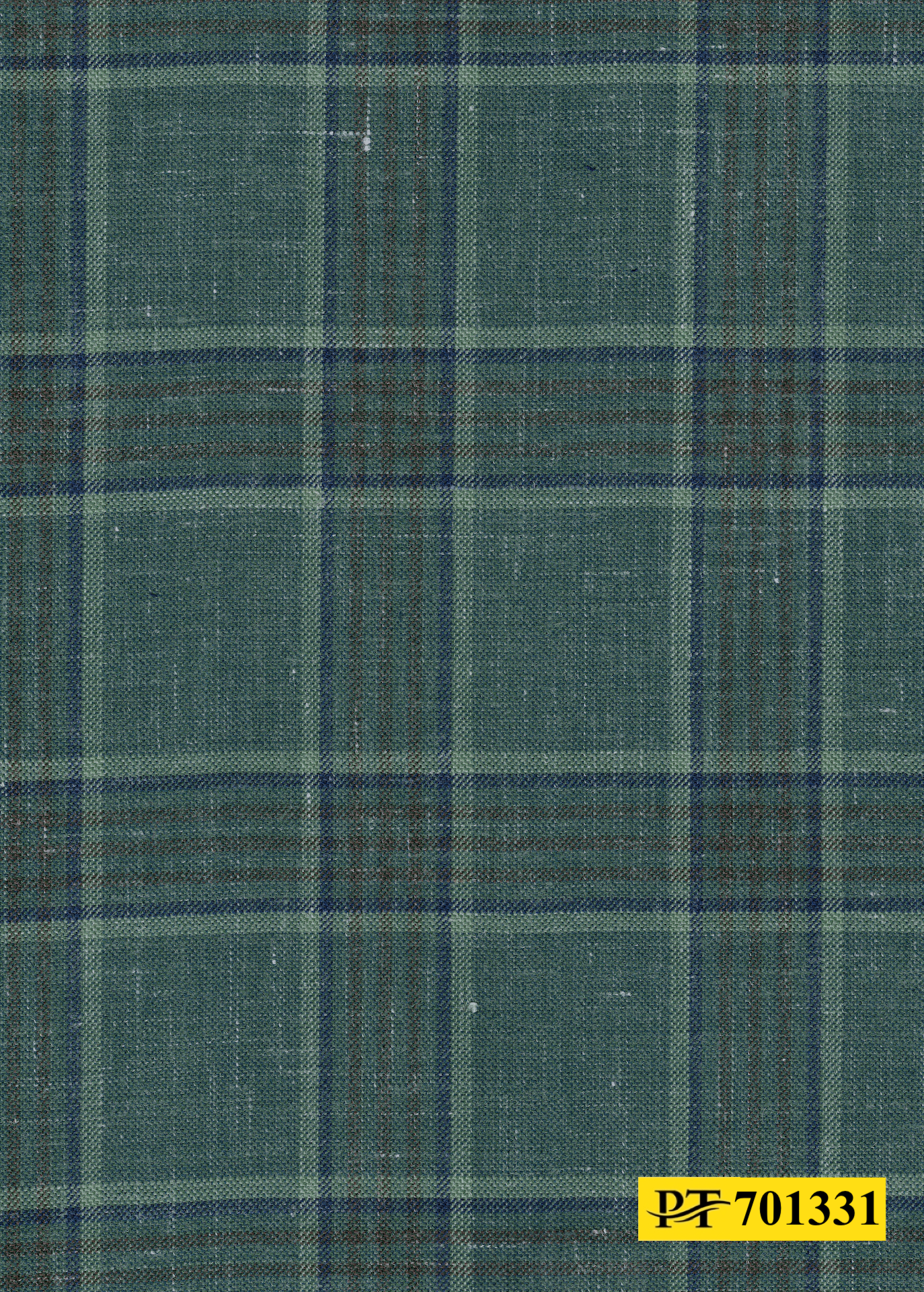 701331/P3-22128 Green With Navy & Brown Check Pants Fabric