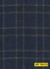 701332/P3-22129 Navy With Brown Check Jacket Fabric