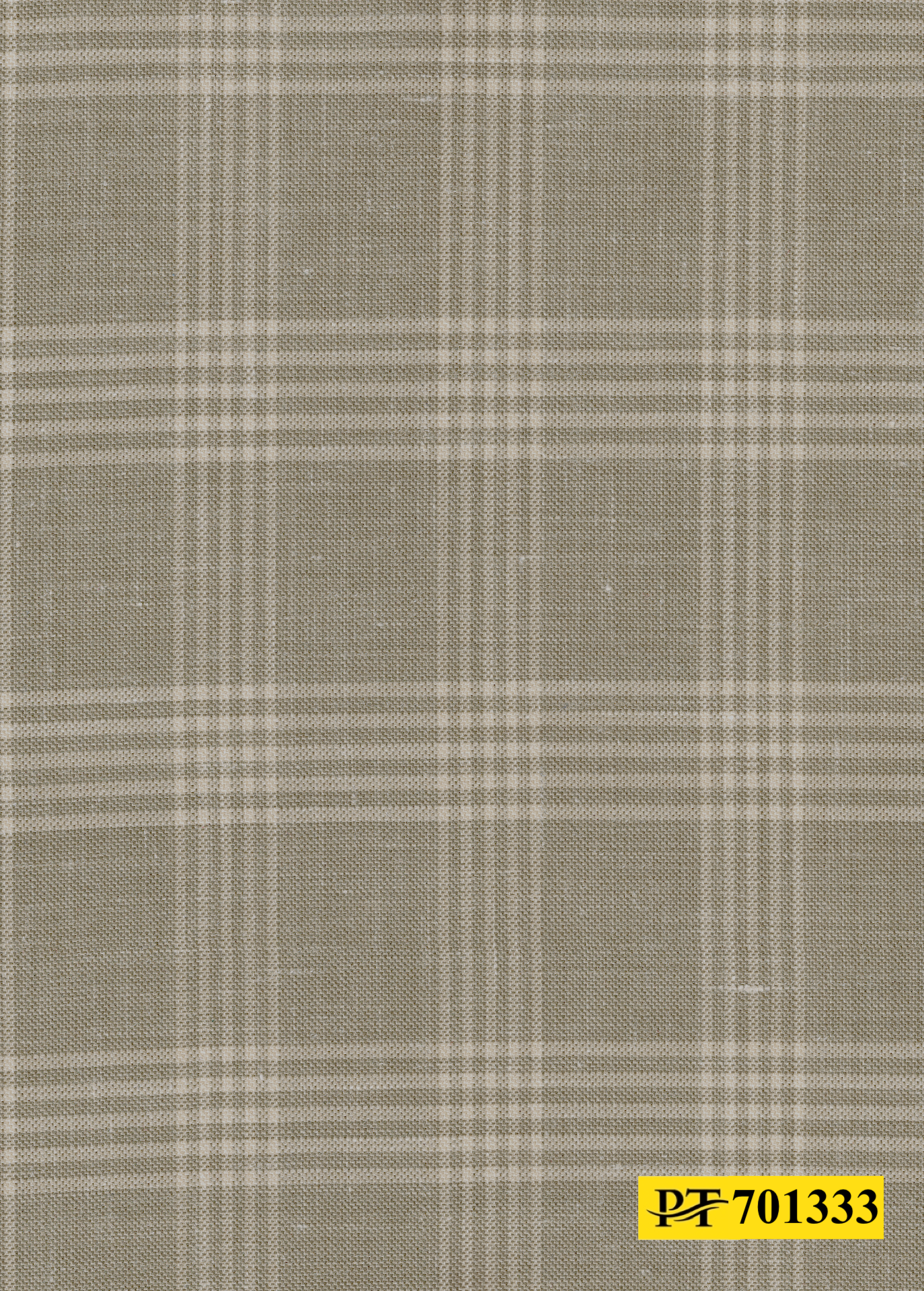 701333/P3-22130 Ecru Check Pants Fabric