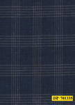 701335/P3-22132 Navy & Tan Check Suit Fabric