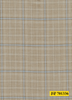701336/P3-22133 Tan With Light Blue Check Suit Fabric