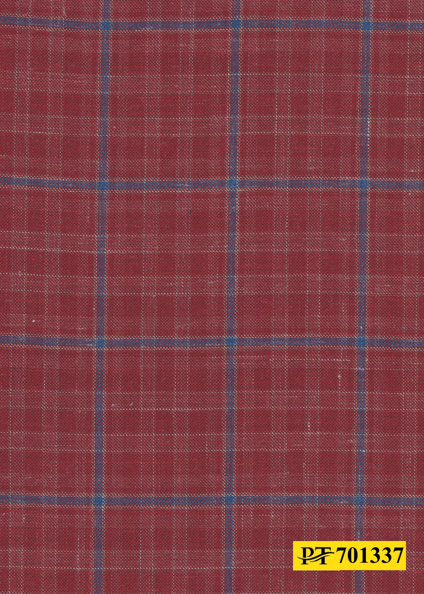 701337/P3-22134 Red With Blue Check Suit Fabric
