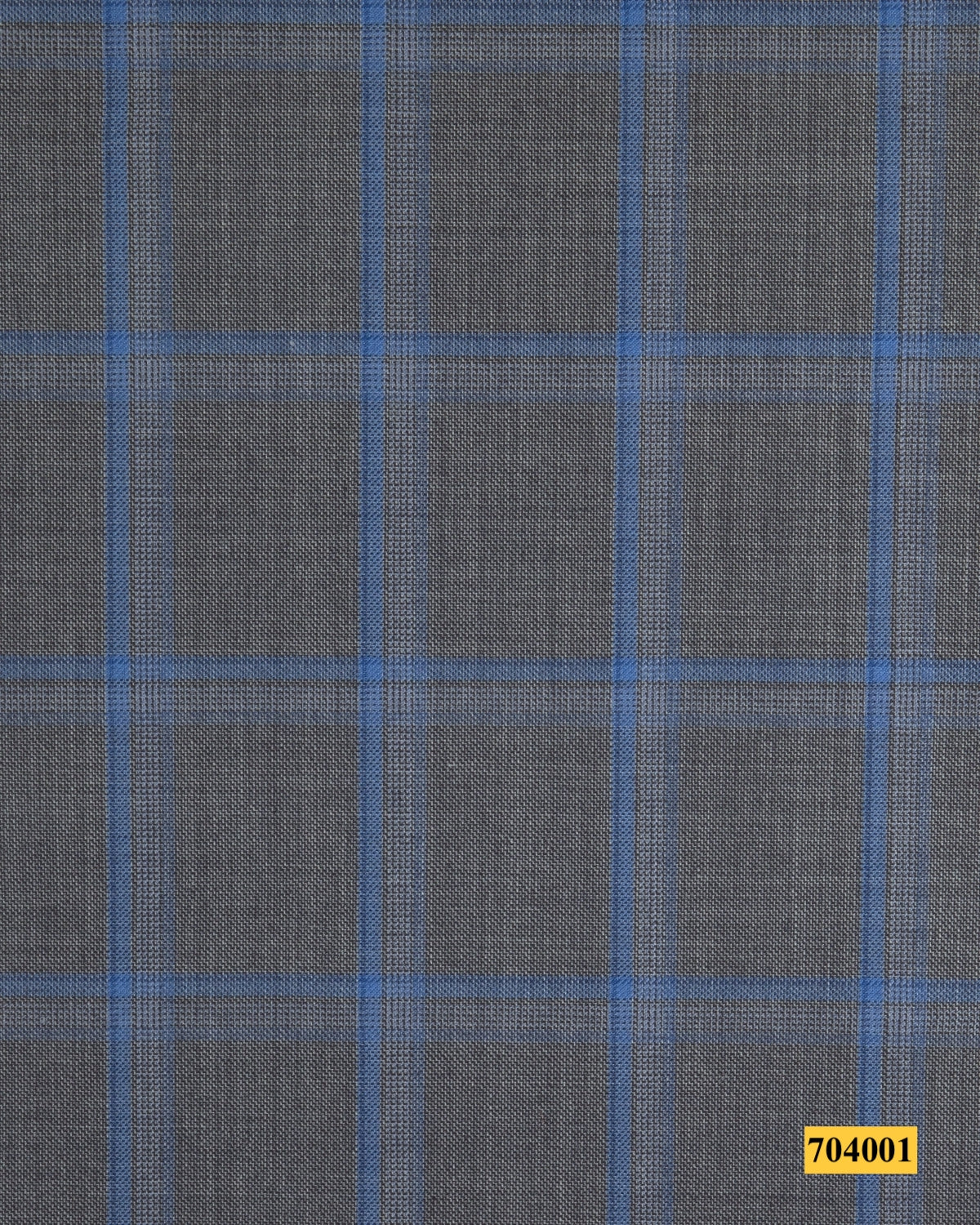 704001/P3-17856 Grey With Blue Check Suit Fabric