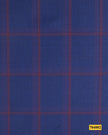 704002/P3-17857 Blue With Maroon Check Jacket Fabric