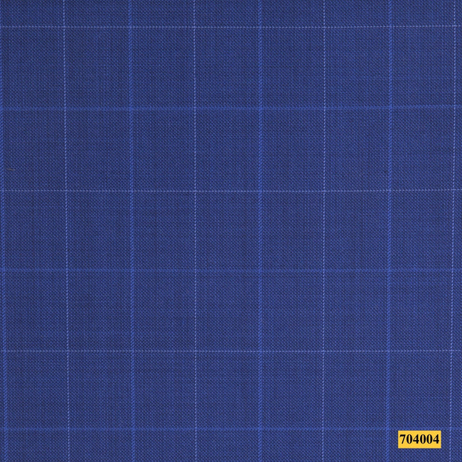 704004/P3-17859 Blue Check Vest Fabric