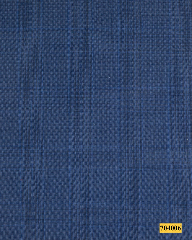 704006/P3-17861 Blue Check Vest Fabric