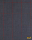 704007/P3-17862 Grey With Maroon Check Suit Fabric