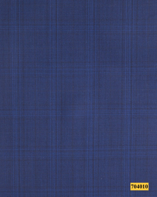 704010/P3-17865 Blue Check Vest Fabric