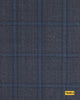 704014/P3-17869 Dark Grey With Blue Check Jacket Fabric