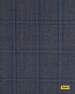 704014/P3-17869 Dark Grey With Blue Check Suit Fabric