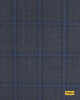 704014/P3-17869 Dark Grey With Blue Check Suit Fabric
