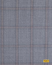 704015/P3-17870 Light Grey With Orange Check Suit Fabric