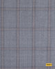 704015/P3-17870 Light Grey With Orange Check Suit Fabric