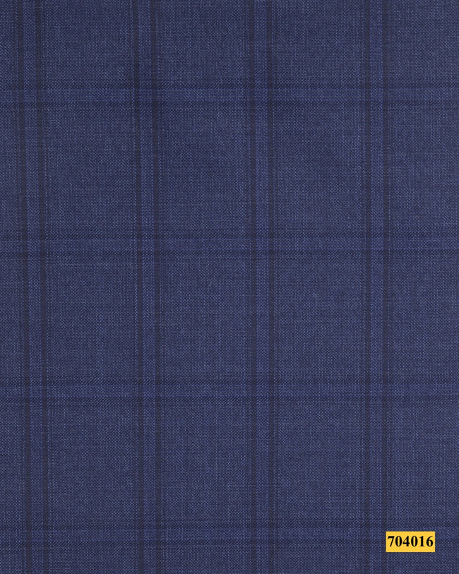 704016/P3-17871 Blue Check Vest Fabric