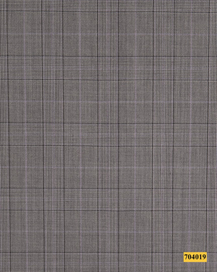 704019/P3-17874 Grey Brown With Purple Check Suit Fabric