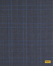 704021/P3-17876 Grey With Blue Check Vest Fabric