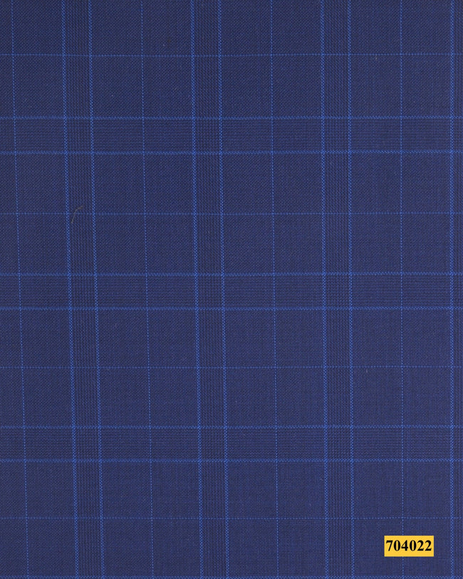 704022/P3-17877 Blue Check Vest Fabric