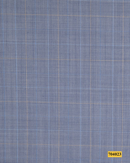 704023/P3-17878 Light Grey With Tan Check Suit Fabric