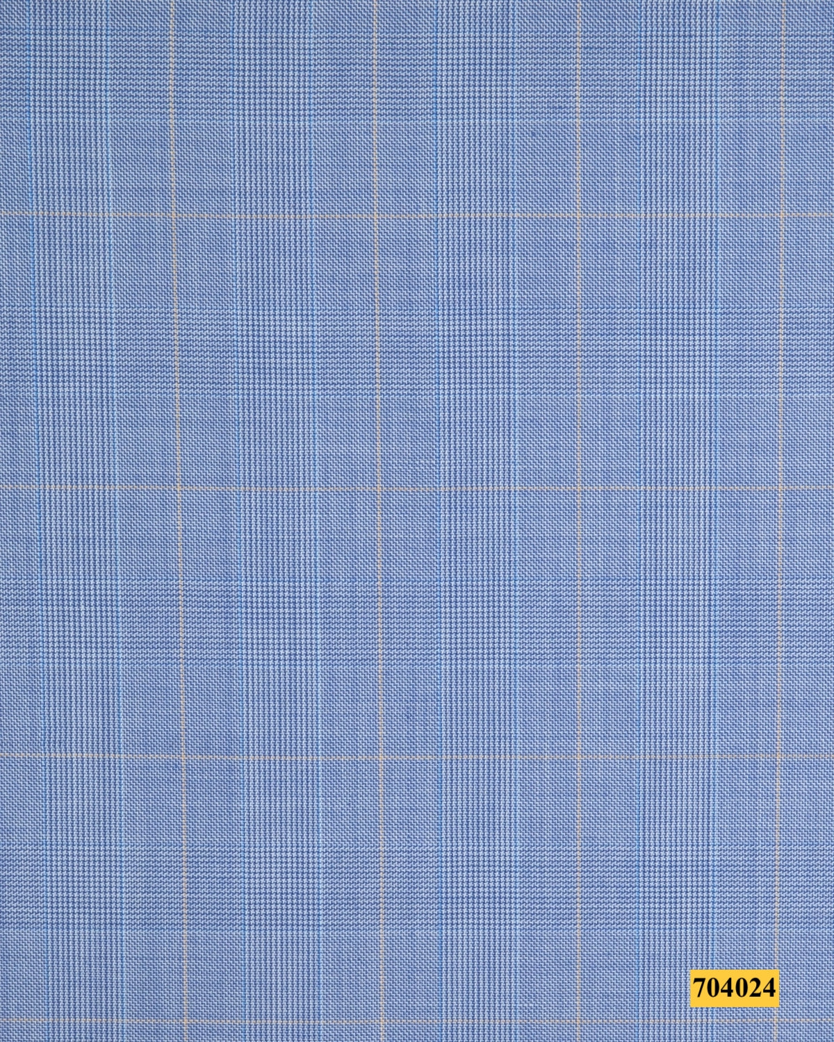 704024/P3-17879 Light Blue With Tan Check Suit Fabric
