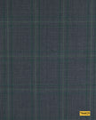 704025/P3-17880 Dark Grey With Green Check Suit Fabric