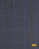 704027/P3-17882 Dark Grey With Blue Check Jacket Fabric