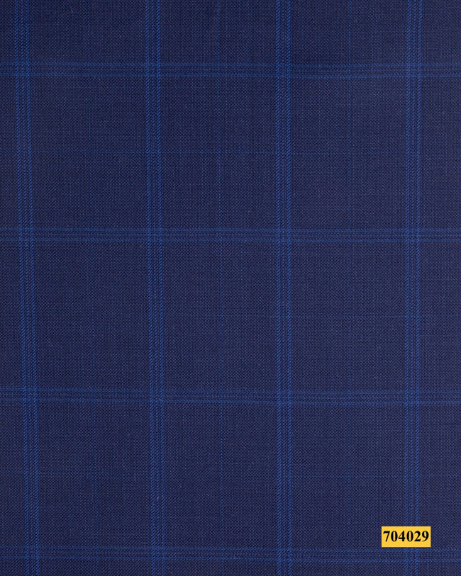 704029/P3-17884 Blue Check Vest Fabric