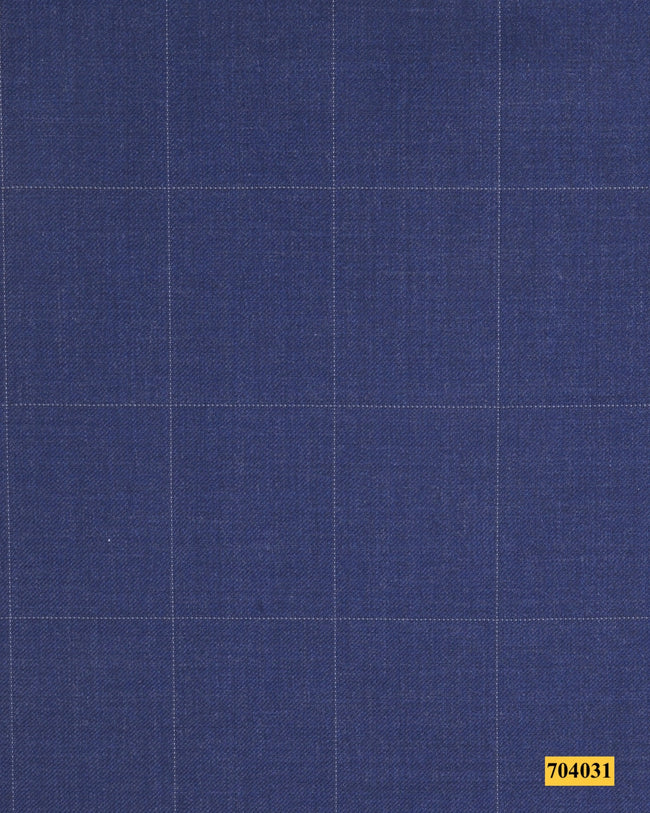 704031/P3-17886 Blue With White Check Vest Fabric
