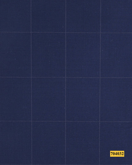 704032/P3-17887 Dark Blue With White Check Suit Fabric