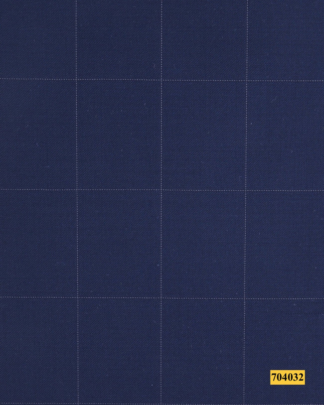 704032/P3-17887 Dark Blue With White Check Jacket Fabric