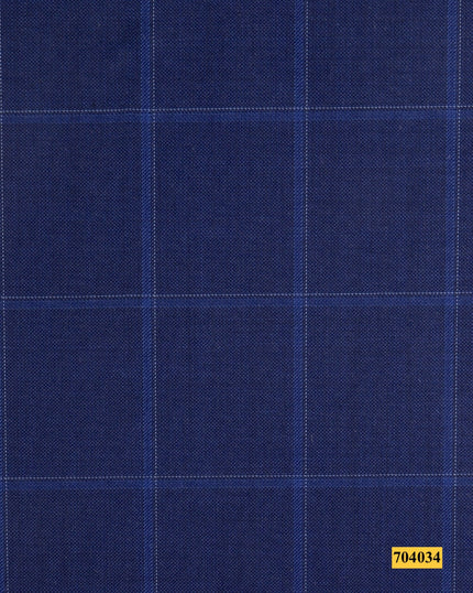 704034/P3-17889 Blue Check Jacket Fabric