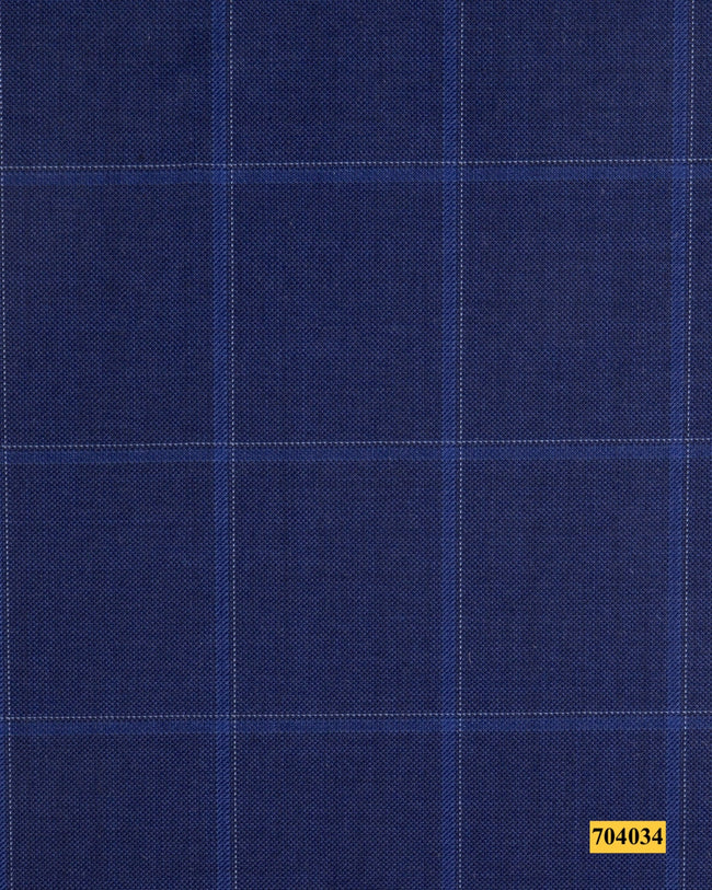 704034/P3-17889 Blue Check Jacket Fabric