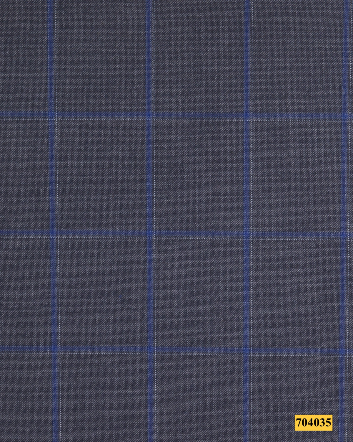 704035/P3-17890 Grey With Blue Check Vest Fabric
