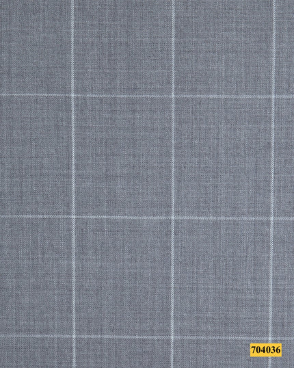 704036/P3-17891 Light Grey With White Check Jacket Fabric
