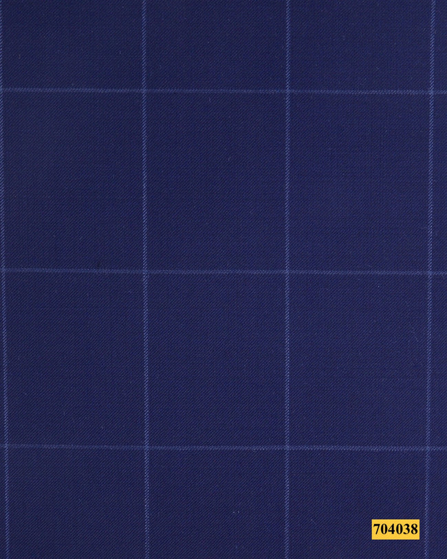 704038/P3-17893 Blue Wth White Check Jacket Fabric