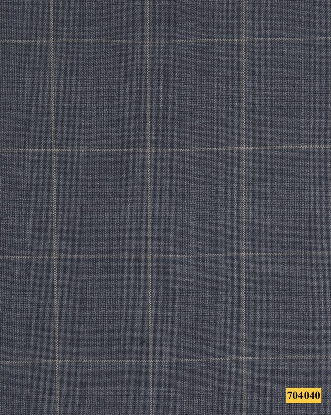 704040/P3-17895 Dark Grey With Brown Check Vest Fabric