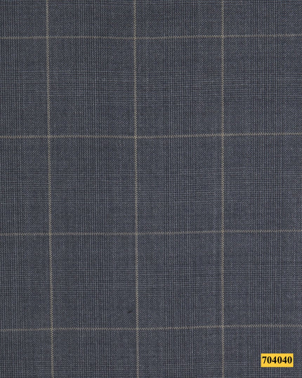 704040/P3-17895 Dark Grey With Brown Check Suit Fabric