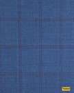 704045/P3-17900 Blue With Burgundy Check Suit Fabric