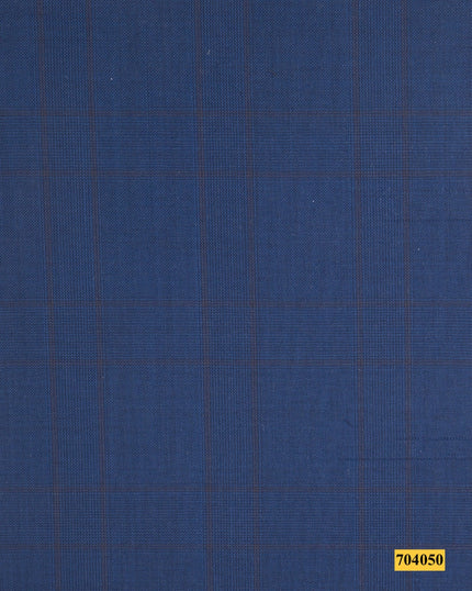 704050/P3-17905 Blue With Burgundy Check Jacket Fabric