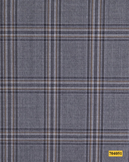 704051/P3-17906 Grey With Brown Check Suit Fabric