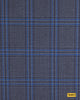 704052/P3-17907 Dark Grey With Blue Check Vest Fabric