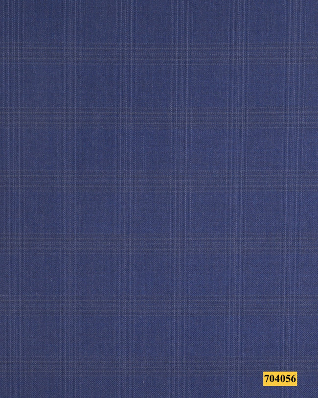 704056/P3-17911 Ash Blue Check Vest Fabric