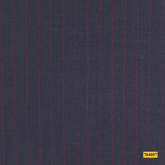 704057/P3-17912 Dark Grey With Red Stripe Suit Fabric