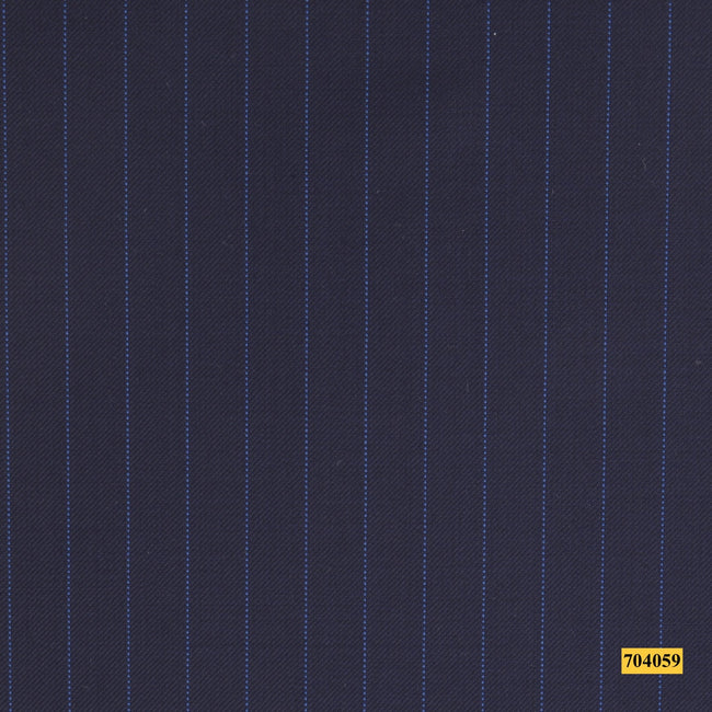 704059/P3-17914 Dark Blue With Blue Stripe Suit Fabric